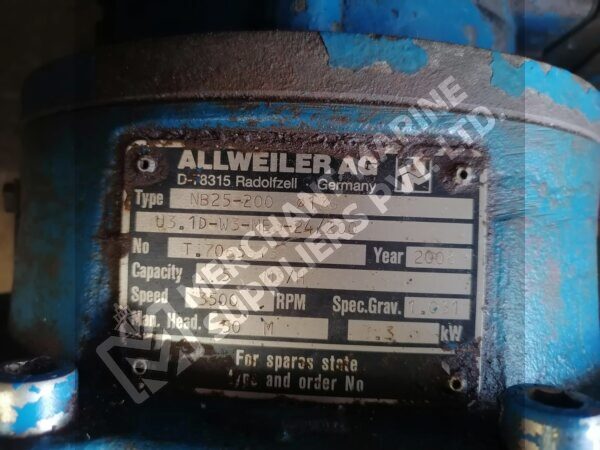 Allweiler Pump NB 25-200 With Motor (Metal Body)
