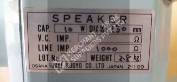 IBUKI KOGYO LTD SPEAKER