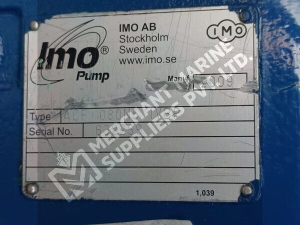 IMO Triple Screw Pump ACF 080N5 IVBP - 2 Pcs