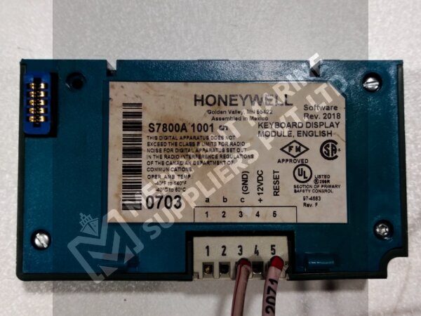 Honeywell RM7838 C 1004 Burner Control S7800A1001 With Keyboard display module