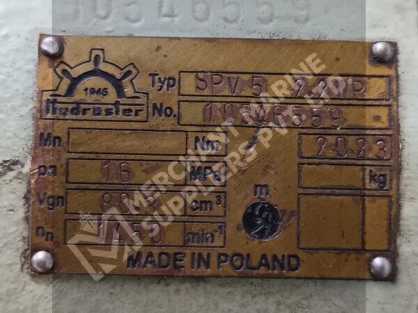 Hydraulic Pump SPV-5 2.2 WP