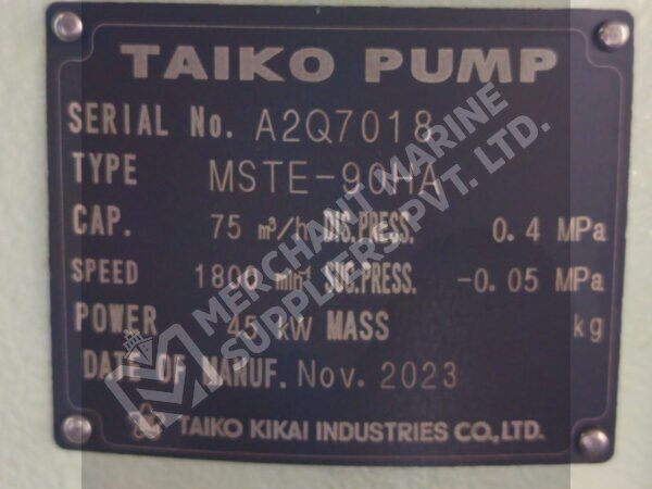 Taiko Lube Oil Pump MSTE-90HA