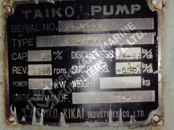 Taiko Gear Pump VG-40MJ