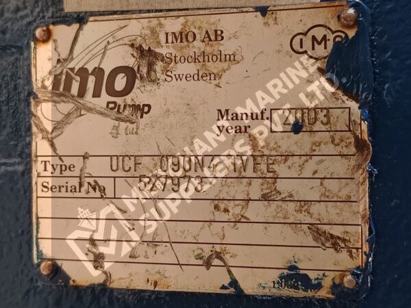 Unused New // IMO UCF 090N4 IVFE Triple Screw Pump