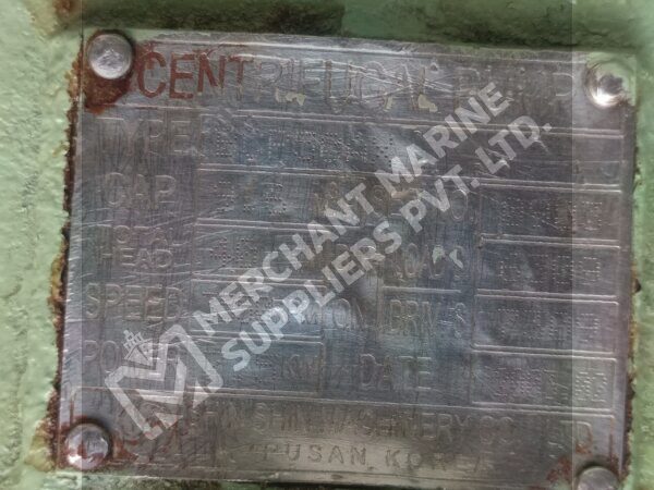SHIN SHIN MACHINERY BCP50AX MARINE PUMP