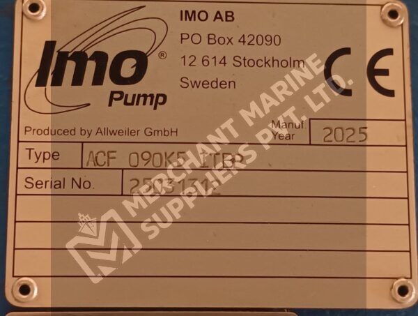 IMO ACF 090K5 ITBP Marine Screw Pump