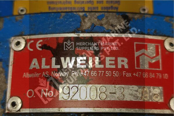 ALLWEILER PUMP TRILUB280R43W118